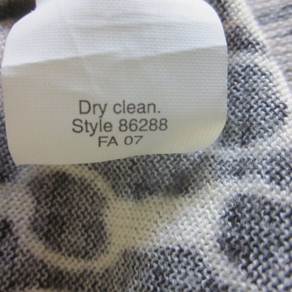 J Crew Womens Size M Button Front Wool Cardigan Black Chain Print Sweater 34" B - Picture 8 of 12